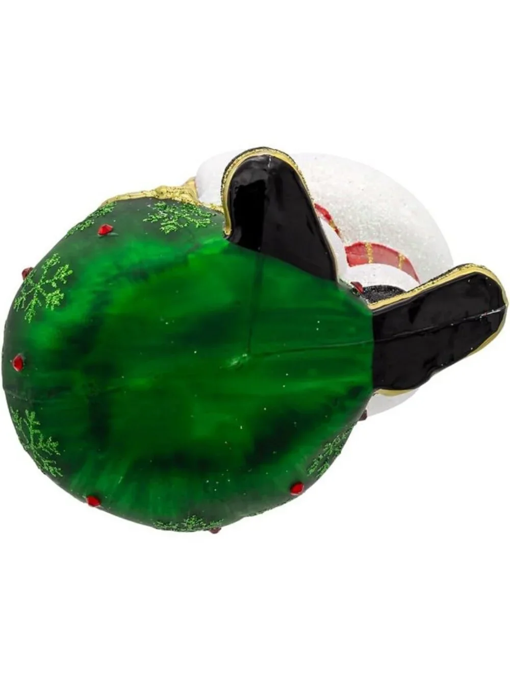 7-Inch Glass African American Santa Ornament - Festive Holiday Decor, Unique
